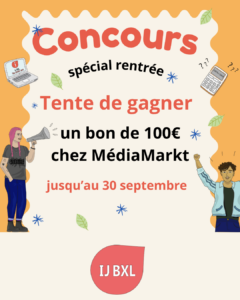 Concours Infor Jeunes Bruxelles : spécial rentrée